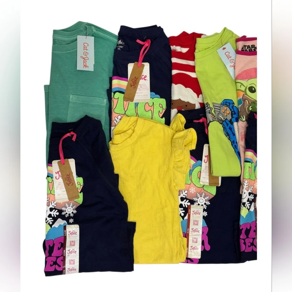 Lot of 10 blouses for Kids, different designs, sizes and colors. - Picture 3 of 5